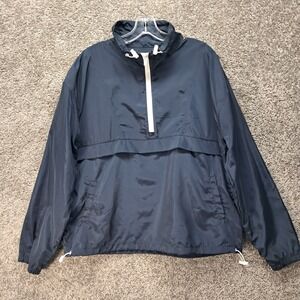 Thread & Supply Navy Blue Half Zip Anorak Windbreaker Jacket Large